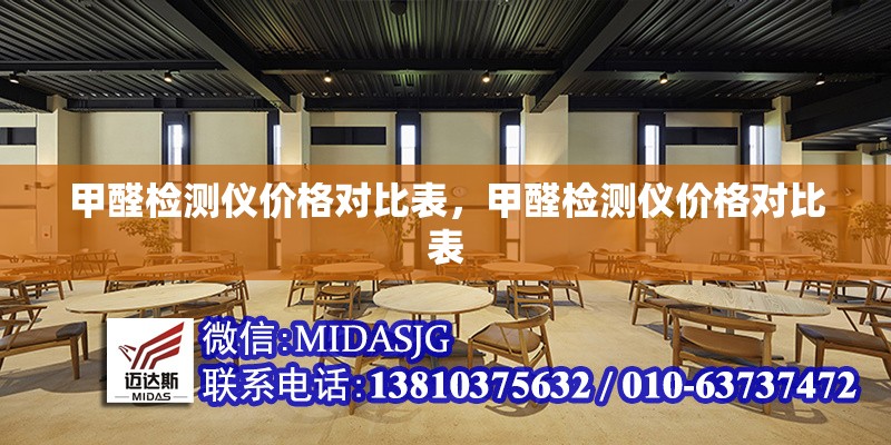 甲醛檢測儀價格對比表，甲醛檢測儀價格對比表 行業(yè)新聞 第1張