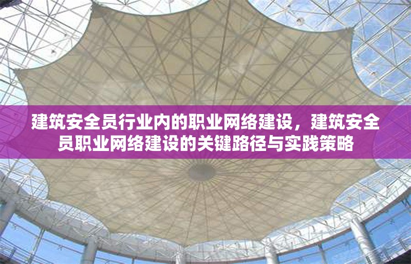 建筑安全員行業(yè)內(nèi)的職業(yè)網(wǎng)絡建設，建筑安全員職業(yè)網(wǎng)絡建設的關鍵路徑與實踐策略