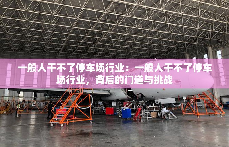 一般人干不了停車場(chǎng)行業(yè)：一般人干不了停車場(chǎng)行業(yè)，背后的門道與挑戰(zhàn) 行業(yè)新聞